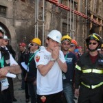 Totti al Centro storico di L'Aquila - foto Ansa